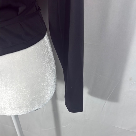 Popilush Black Long Sleeve Wrap Blouse with Tie Front - Picture 7 of 7